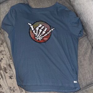 Hurley Dark Blue Skeleton Graphic Tee